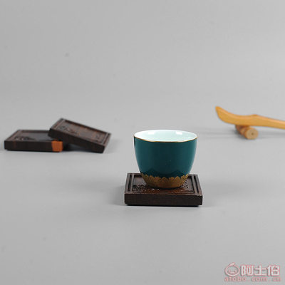 闽竹坊黑檀实木杯垫 匠心成就茶席上的“一帆风顺”