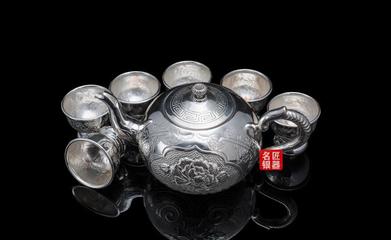 纯银茶具茶壶 千年匠心的奢华之选，品味999功夫茶具的极致魅力